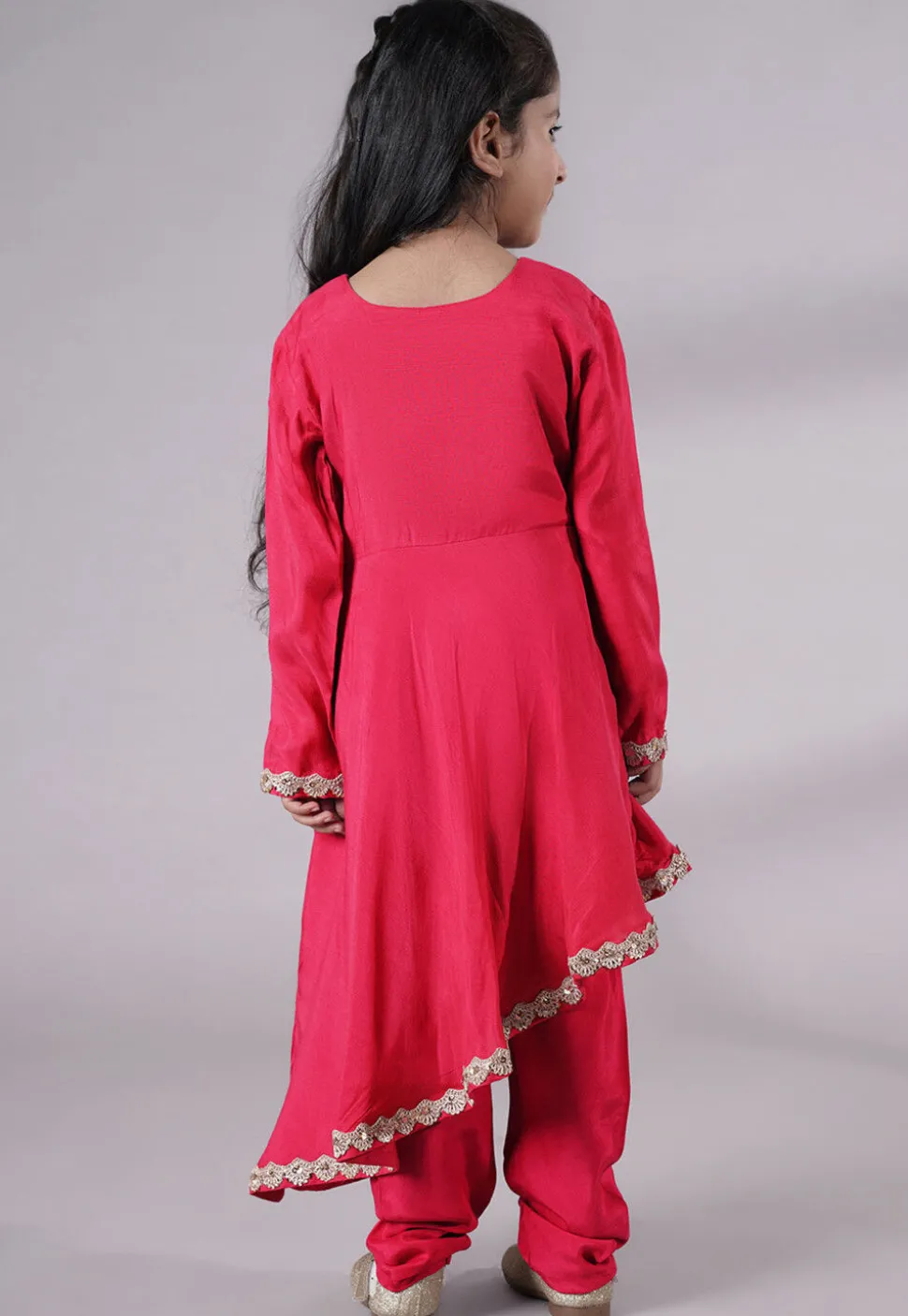 Embellished Shantoon Punjabi Suit in Pink