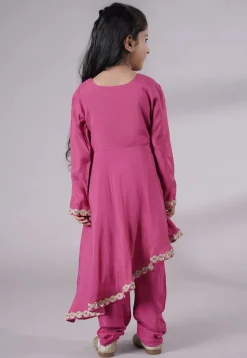 Embellished Shantoon Punjabi Suit in Pink