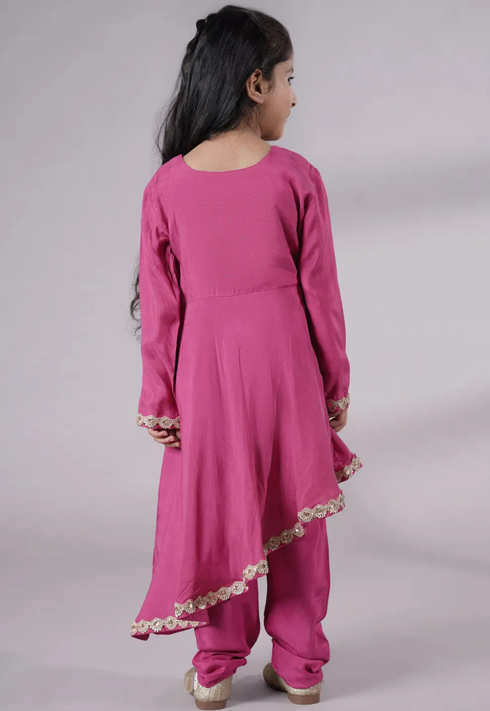 Embellished Shantoon Punjabi Suit in Pink