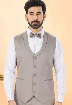 Embellished Terry Rayon Tuxedo in Navy Blue