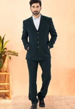 Embellished Terry Rayon Tuxedo in Grey
