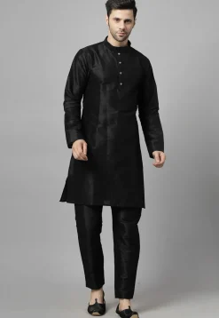Embroidered Art Dupion Silk Jodhpuri Suit in Teal Green and Black