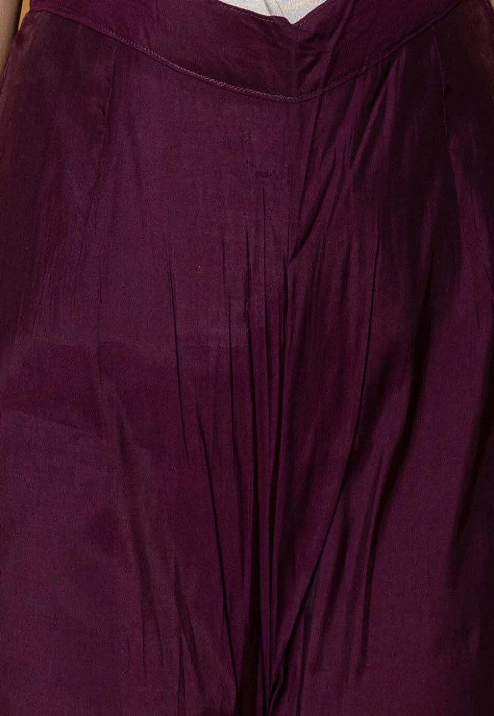 Embroidered Art Silk Aline Suit in Violet