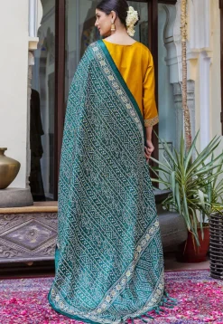 Embroidered Art Silk Pakistani Suit in Mustard