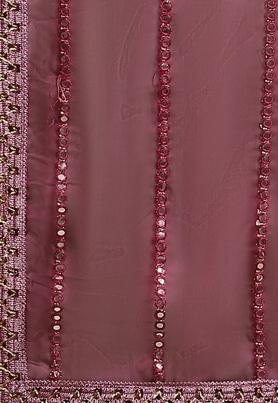 Embroidered Art Silk Saree in Wine