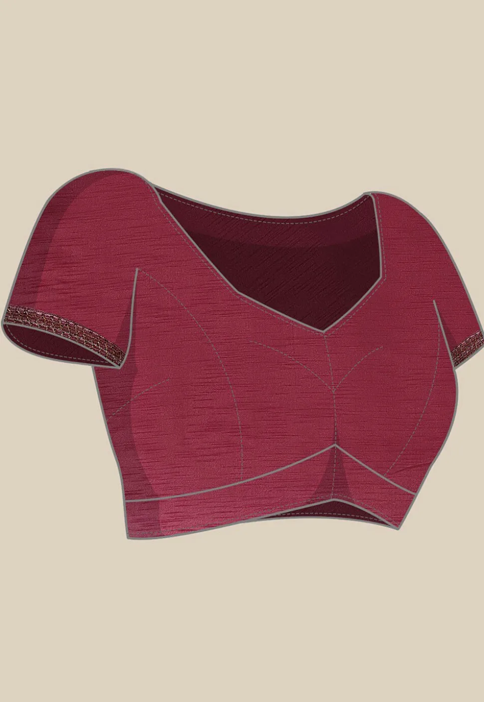 Embroidered Art Silk Saree in Wine
