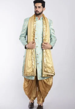 Embroidered Border Georgette Shimmer Dupatta in Beige