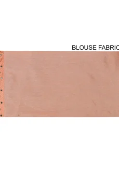 Embroidered Chinon Chiffon Saree in Peach