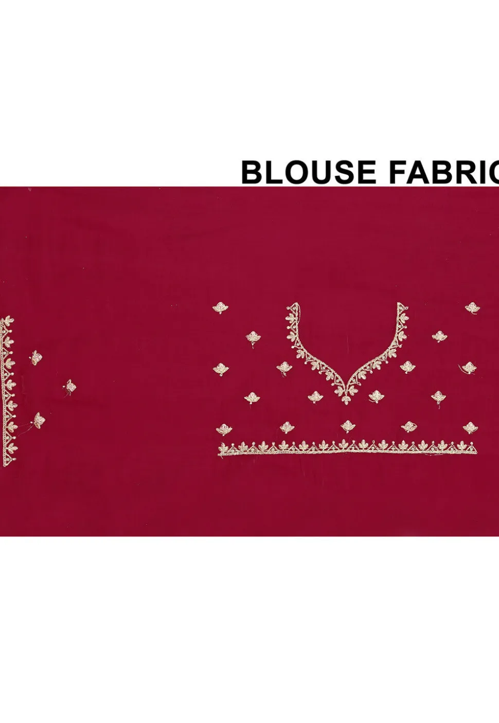 Embroidered Chinon Crepe Scalloped Saree in Maroon
