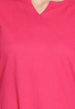 Embroidered Cotton Pakistani Suit in Pink