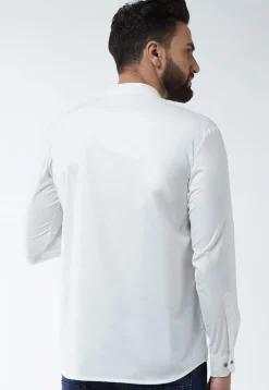 Embroidered Cotton Short Kurta in White