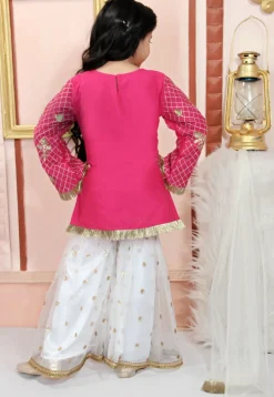 Embroidered Cotton Silk Pakistani Suit in Pink
