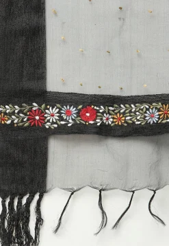 Embroidered Cotton Viscose Pakistani Suit in Black