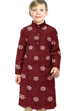 Embroidered Georgette Kurta in Maroon