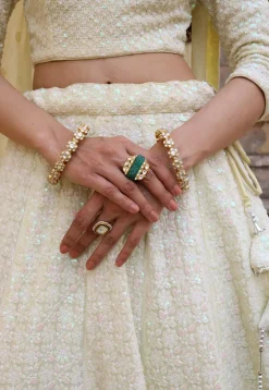 Embroidered Georgette Lehenga in Pastel Yellow