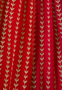 Embroidered Georgette Lehenga in Red