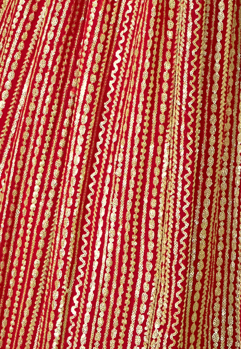 Embroidered Georgette Lehenga in Red