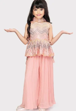 Embroidered Georgette Pakistani Suit in Pink