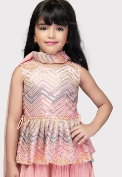 Embroidered Georgette Pakistani Suit in Pink