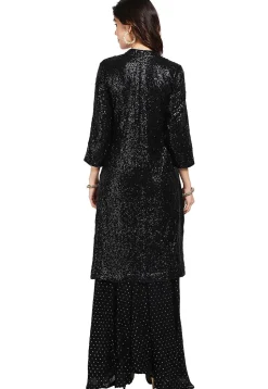 Embroidered Georgette Pakistani Suit in Black