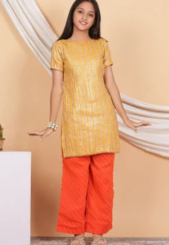 Embroidered Georgette Pakistani Suit in Mustard