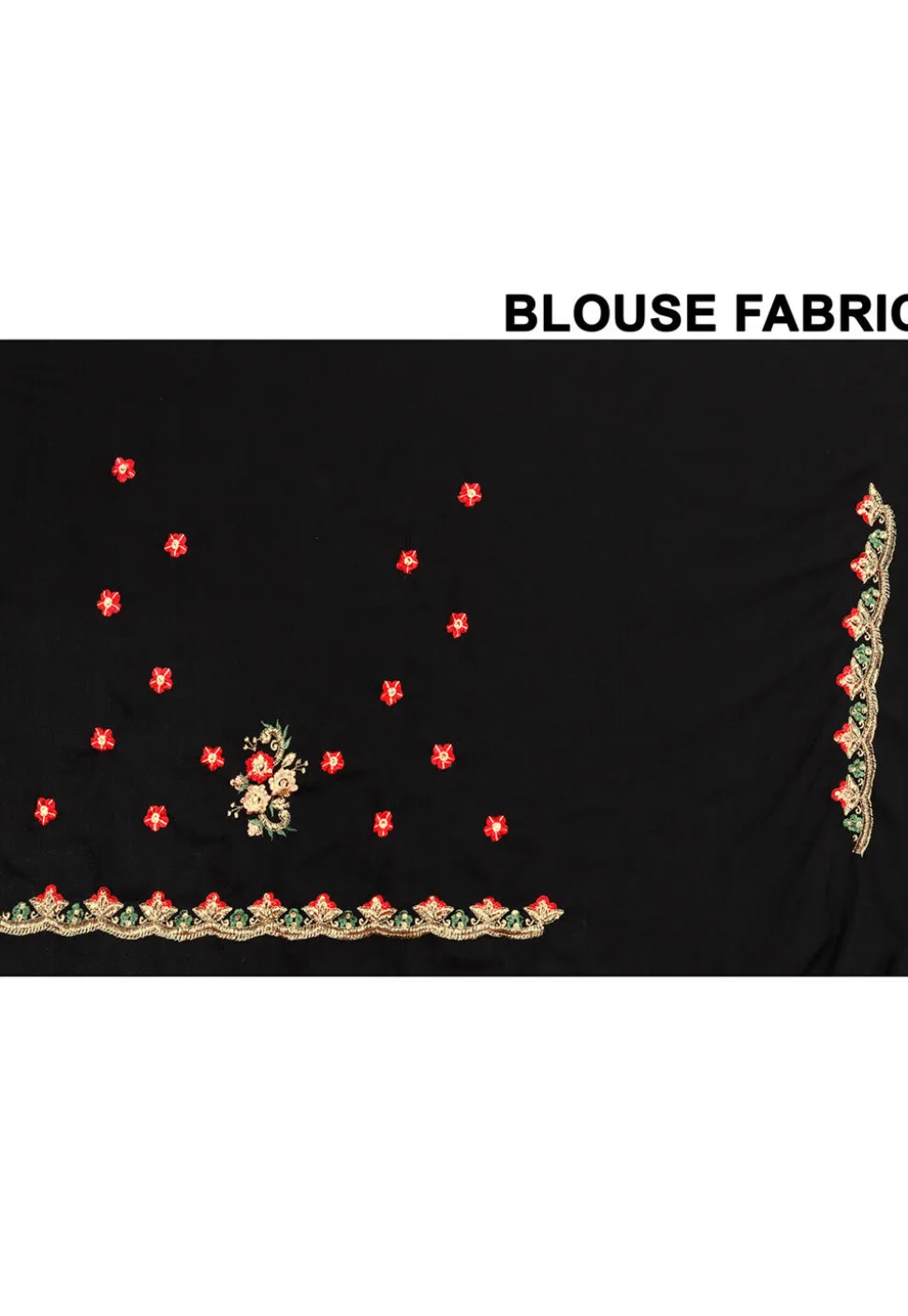 Embroidered Georgette Saree in Black