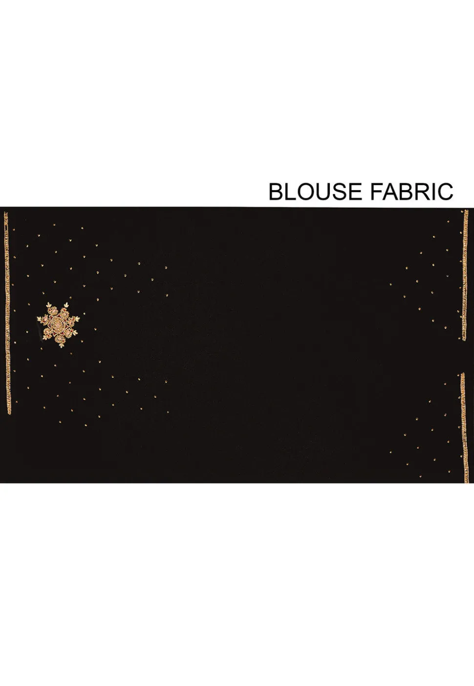 Embroidered Georgette Saree in Black