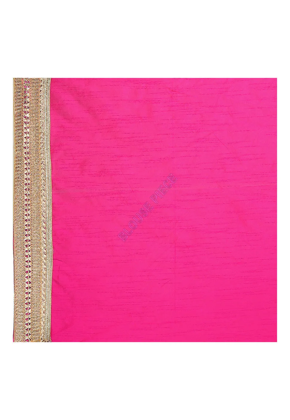 Embroidered Half N Half Georgette Saree in Navy Blue and Fuchsia