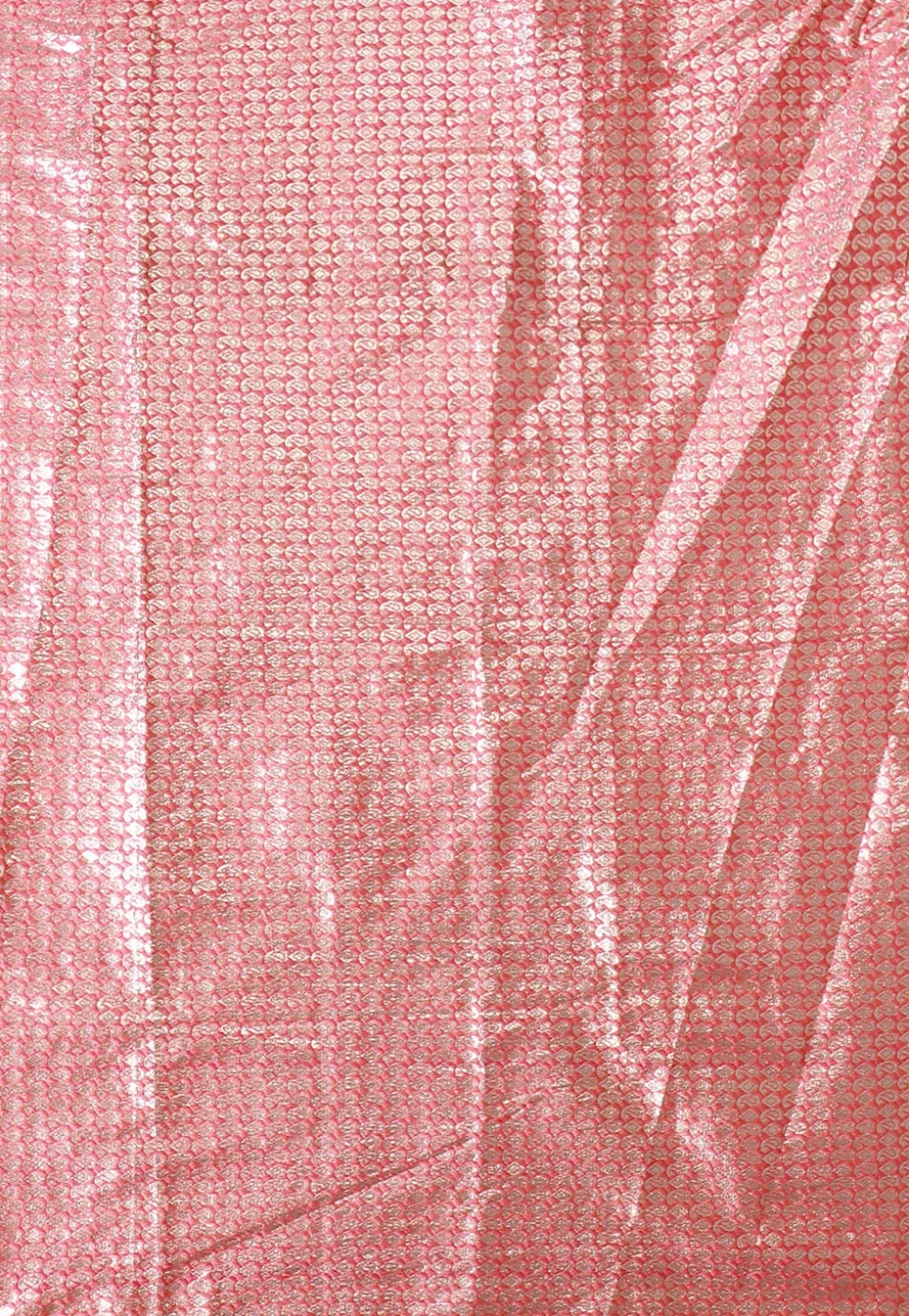 Embroidered Net Half N Half Saree in Pink