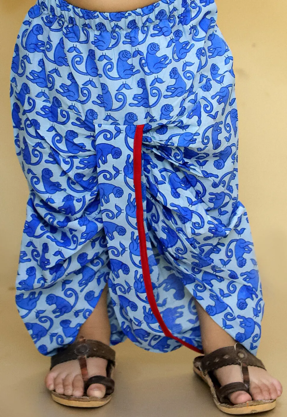 Embroidered Pure Cotton Kurta Set in Light Blue