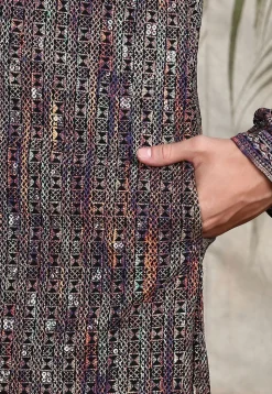 Embroidered Pure Cotton Kurta in Multicolor