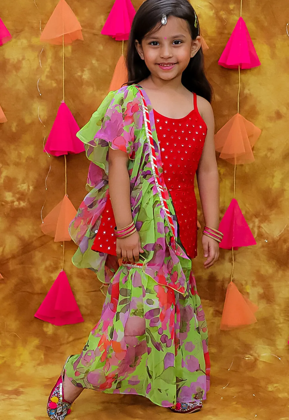 Embroidered Rayon Pakistani Suit in Red