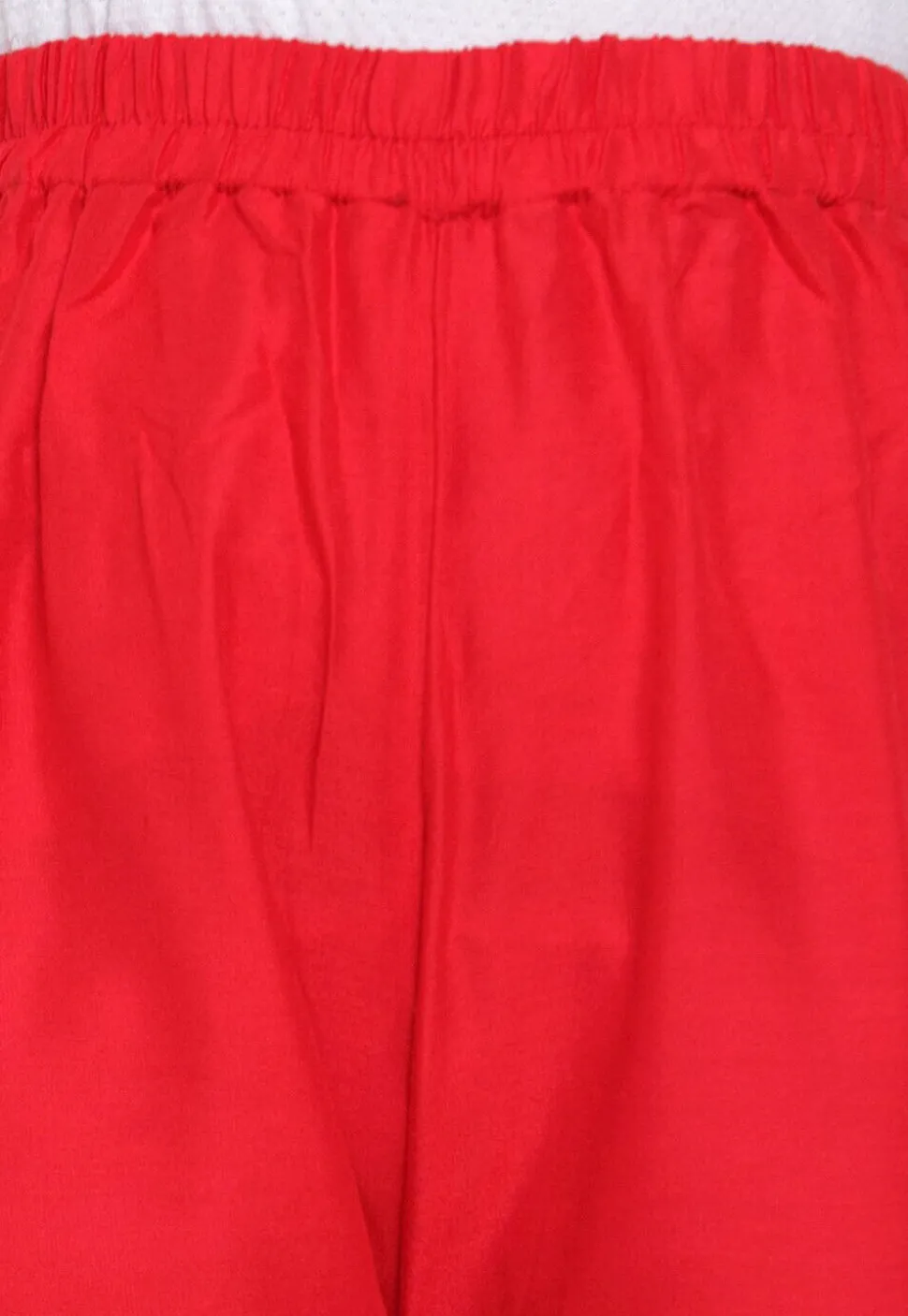Embroidered Rayon Straight Kurta Set in Red