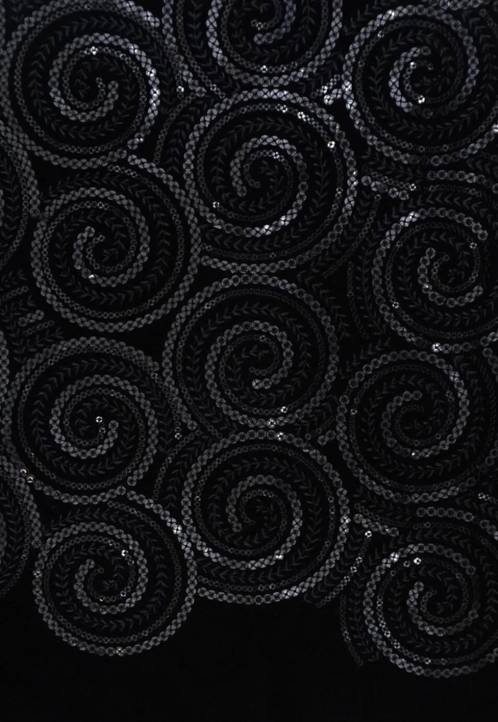 Embroidered Velvet Sherwani in Black