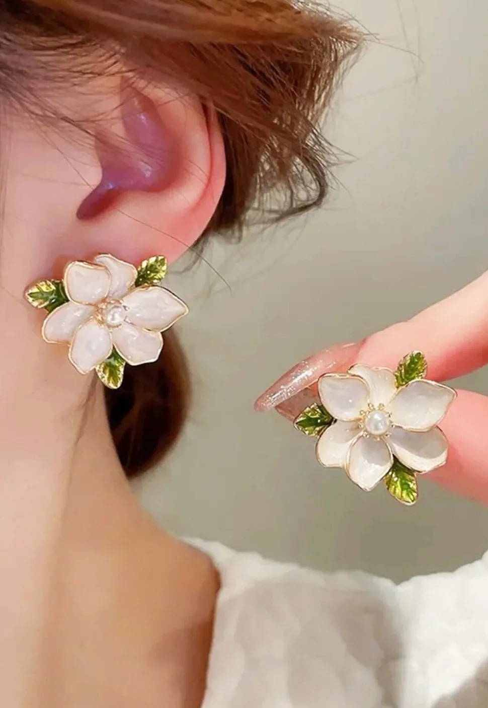 Enamel Filled Earrings
