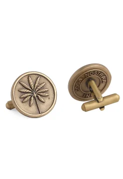 Floral Metallic Cufflink Pair