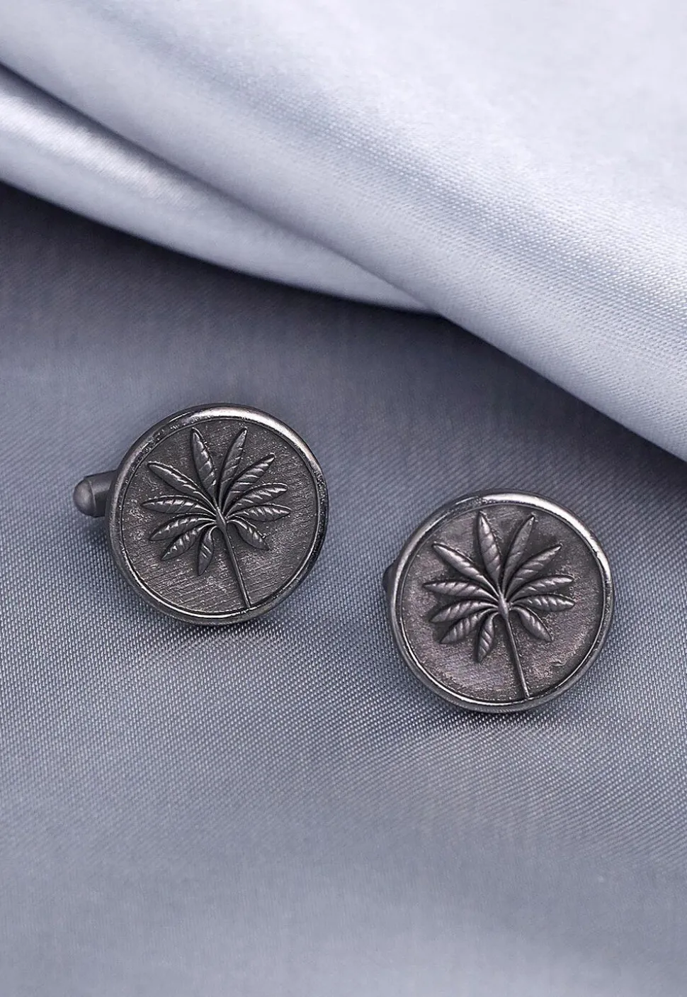 Floral Metallic Cufflink Pair