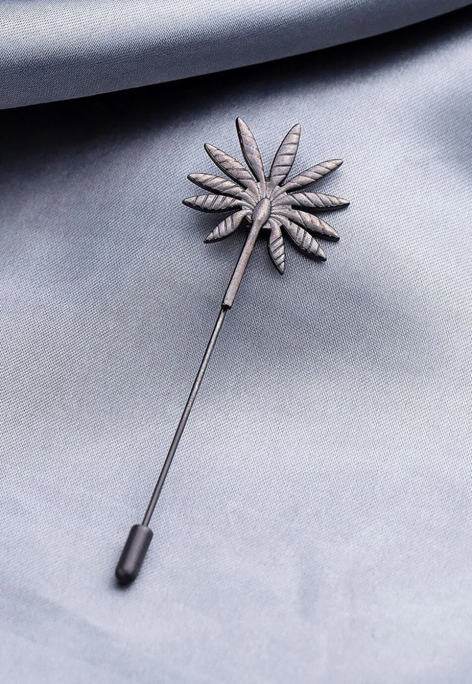 Floral Metallic Lapel Pin