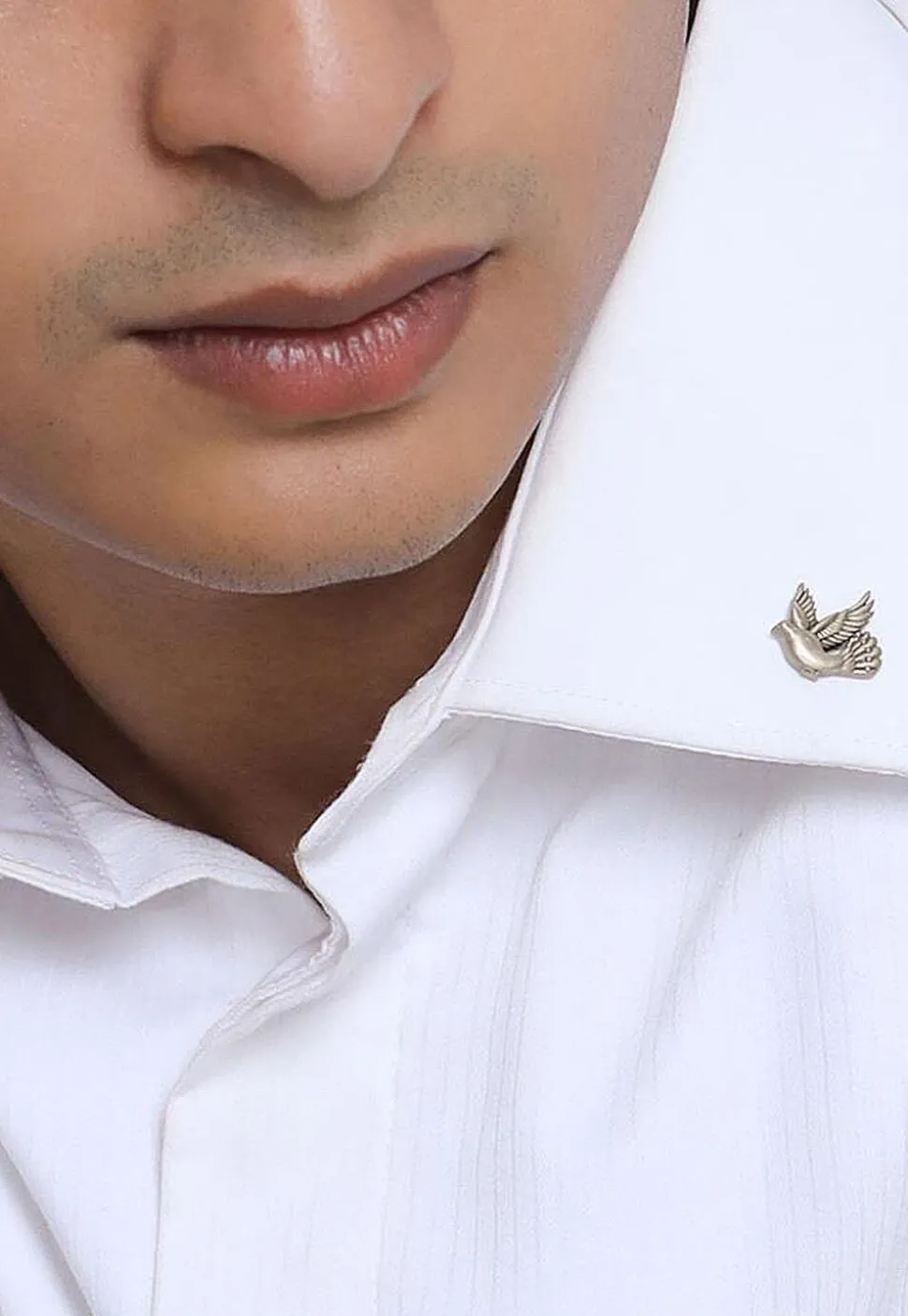 Flying Bird Metallic Collar Tips