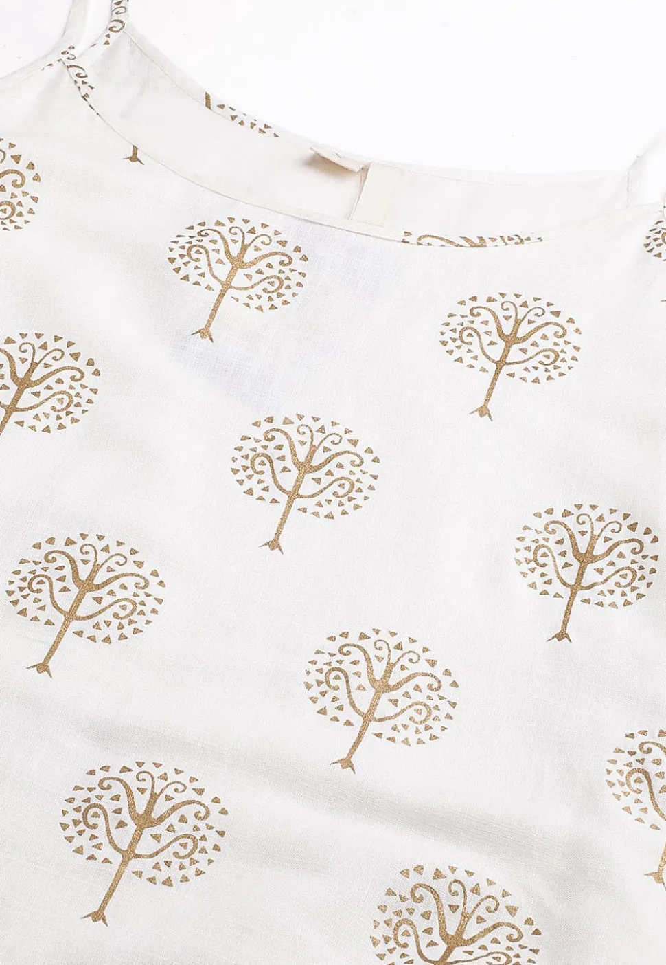 Foil Printed Cotton Pakistani Suit in White