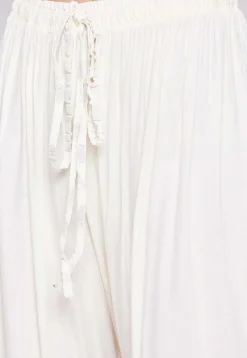 Foil Printed Rayon Sharara in Off White