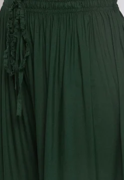 Foil Printed Rayon Sharara in Dark Green