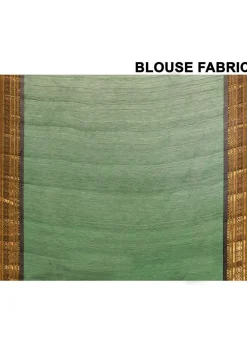 Gadwal Pure Silk Cotton Handloom Saree in Green