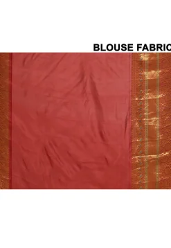 Gadwal Pure Silk Handloom Saree in Orange