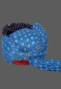 Ghatchola Art Silk Kids Turban in Blue