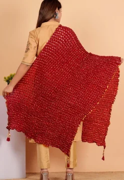 Ghatchola Dupatta in Maroon