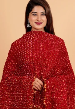 Ghatchola Dupatta in Maroon
