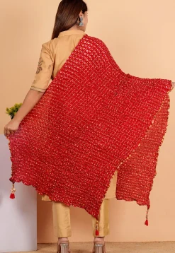 Ghatchola Dupatta in Red