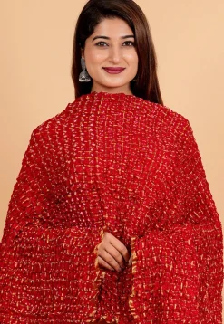 Ghatchola Dupatta in Red
