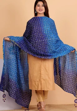 Ghatchola Dupatta in Shaded Blue